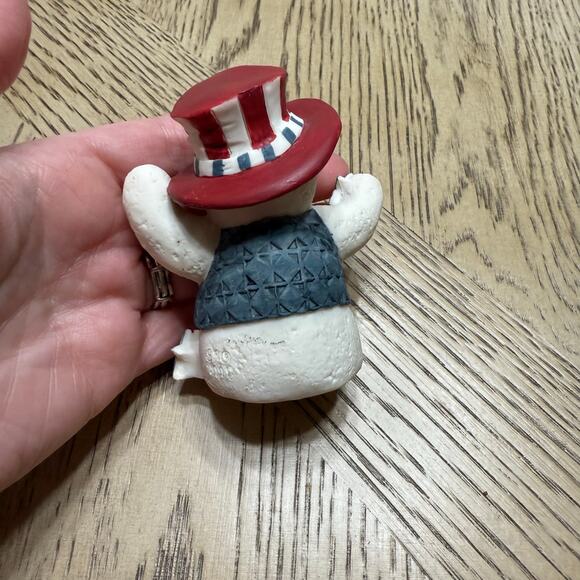 1998 Sarah’s Attic Snowonders 6406 July Snowman 4th of July Patriotic - Picture 3 of 5